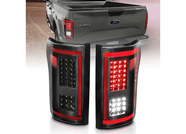 Anzo, Usa 15-18 F150 LED TAILLIGHTS BLACK W/ SEQUENTIAL PAIR