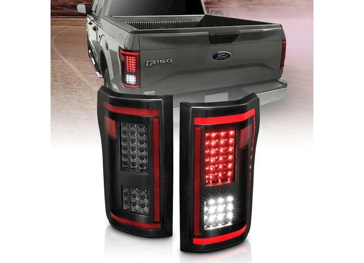 Anzo, Usa 15-18 F150 LED TAILLIGHTS SMOKE W/ SEQUENTIAL PAIR