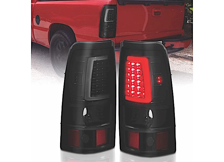 Anzo, Usa 99-02 SILVERADO/SIERRA 1500/ 2500/3500 HD LED TAILLIGHTS PLANK STYLE BLACK W/SMO