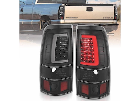 Anzo, Usa 03-06 silverado 1500/ 2500/3500 hd led taillights plank style black w/clear lens Main Image
