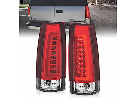 Anzo, Usa 88-02 ESCALADE/C/K SERIES LED TAILLIGHTS CHROME HOUSING RED/CLEAR LENS