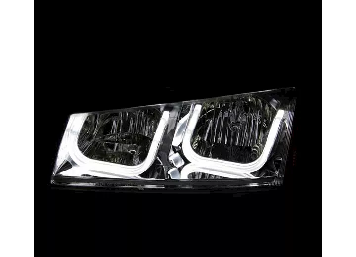 Anzo, Usa 03-06 silverado 15/25/3500/avalance w/o cladding projector headlights w/u-bar black clear driv/pass