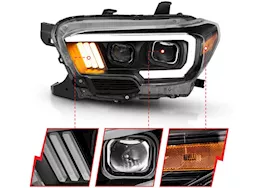 Anzo, Usa 16-c tacoma projector headlights w/plank style design black/amber w/drl drive/pass