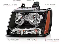 Anzo, Usa 07-14 tahoe/suburban crystal headlights black