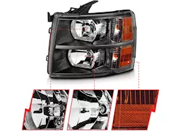 Anzo, Usa 07-13 silverado crystal headlights black