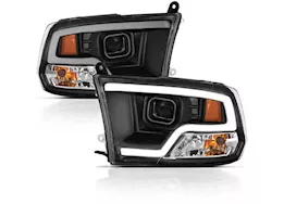 Anzo, Usa 09-18 ram 1500/2500/3500 projector headlights plank style design black w/ halo