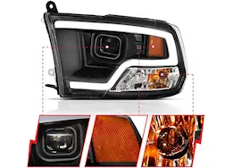 Anzo, Usa 09-18 ram 1500/2500/3500 projector headlights plank style design black w/ halo