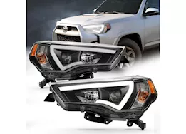 Anzo, Usa 14-18 4 runner projector headlights w/ plank style switchback black w/ amber