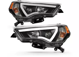 Anzo, Usa 14-18 4 runner projector headlights w/ plank style switchback black w/ amber