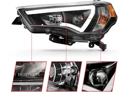 Anzo, Usa 14-18 4 runner projector headlights w/ plank style switchback black w/ amber