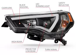 Anzo, Usa 14-18 4 runner projector headlights w/ plank style switchback black w/ amber