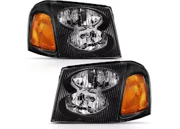 Anzo, Usa 02-09 envoy crystal headlight black amber