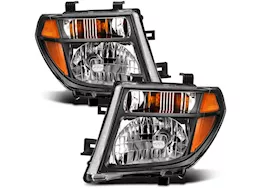 Anzo, Usa 05-07 pathfinder crystal headlight black amber