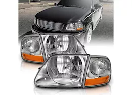 Anzo, Usa 97-03 f150 crystal headlight g2 clear with parking light