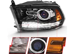 Anzo, Usa 09-18 ram 1500/10-18 ram 2500/3500 projector plank style switchback headlights black amber(oe style)