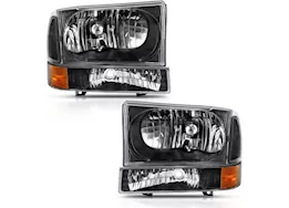 Anzo, Usa 00-04 excursion headlights w/ corner lights black amber without bulb