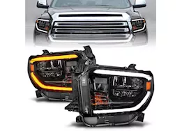 Anzo, Usa 14-21 tundra led crystal headlights w/switchback black housing w/drl