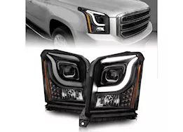 Anzo, Usa 15-17 yukon & xl projector headlights w/light bar balck housing