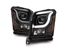 Anzo, Usa 15-17 yukon & xl projector headlights w/light bar balck housing