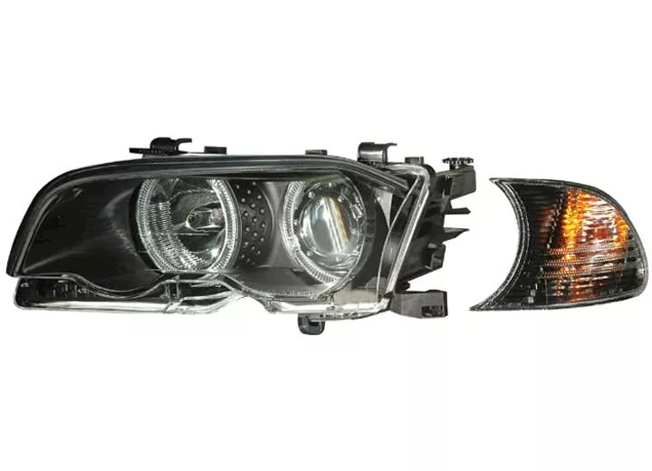 Anzo, Usa 01-04 bmw 3 series e46(m3)projector w/halo black clear w/amber headlights drive/pass