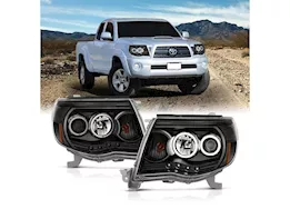 Anzo, Usa 05-11 tacoma black clear projector with halos headlights driver/passenger