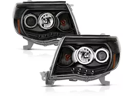 Anzo, Usa 05-11 tacoma black clear projector with halos headlights driver/passenger