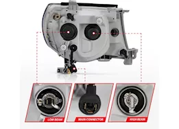 Anzo, Usa 05-11 tacoma black clear projector with halos headlights driver/passenger