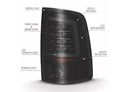 Anzo, Usa 09-18 ram 1500/ 10-18 ram 2500/3500 led taillight plank style black w/smoke lens