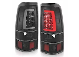 Anzo, Usa 03-06 silverado 1500/ 2500/3500 hd led taillights plank style black w/clear lens
