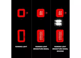 Anzo, Usa 19-21 silverado full led tail lights w/light bar sequential black housing smoke lens