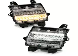 Anzo, Usa 18-c wrangler jl led chrome clear w/ sequential signal