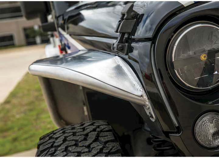 Aries 07-18 jk tubulbar front fender flare raw Main Image