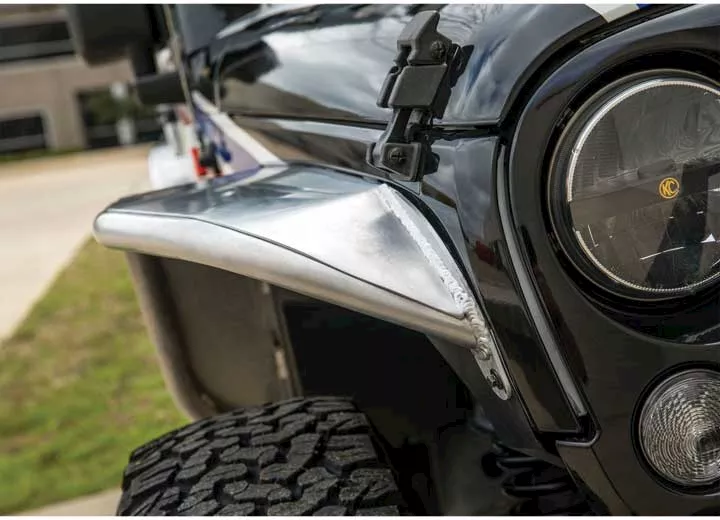 Aries 07-18 jk tubulbar front fender flare raw