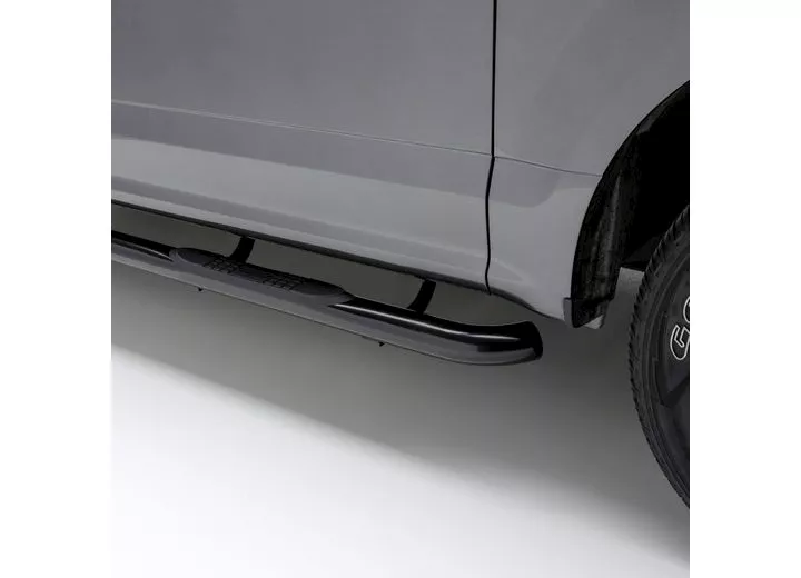 Aries 19-c silverado/sierra 1500 extended cab 3in round semi-gloss black steel side bars