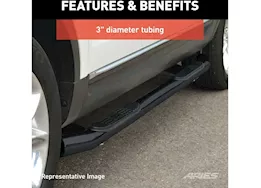 Aries 19-c ram 1500 crew cab 3in round black steel side bars