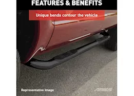 Aries 19-c ram 1500 crew cab 3in round black steel side bars