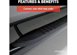 Aries 19-c ram 1500 crew cab 3in round black steel side bars