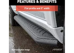 Aries 5in x 73in aerotread running boards (no brackets) black stainless