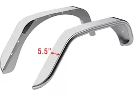 Aries 07-18 jk tubulbar rear fender flare raw