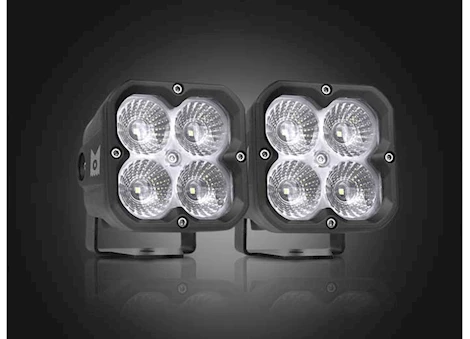 Arc Lighting CONCEPT SERIES POD 3 IN CUBE LED POD LIGHTS, FLOOD BEAM, PEDESTAL MOUNT (2 EA)