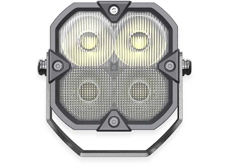 Arc Lighting 3IN BUILTBRIGHT CONCEPT CUBE DRIVING BEAMPOD PRO U BRACKET MNT W/SAFESWAP LENSES (2 EA)
