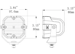 Arc Lighting 3in builtbright concept cube driving beampod pro u bracket mnt w/safeswap lenses (2 ea)