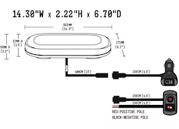 Arc Lighting 15in mini light bar strobelink package (1ea) amber/green