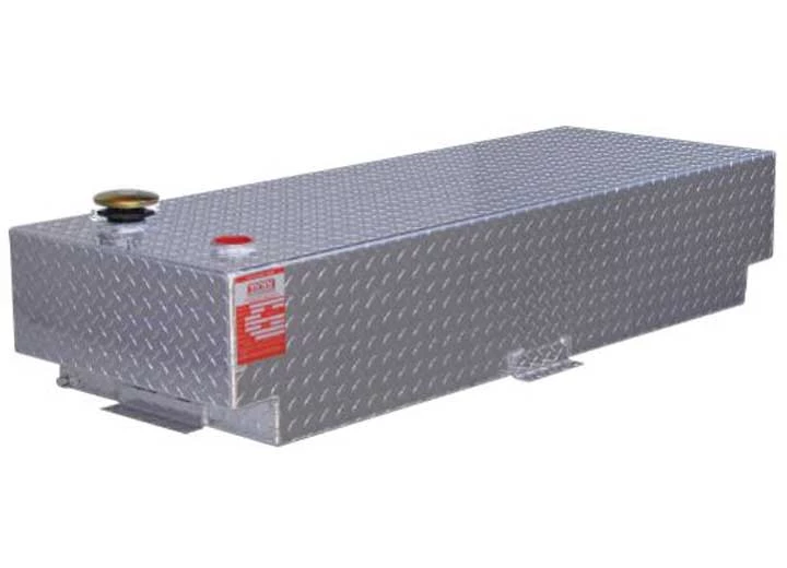 Aluminum Tank Industries, Inc. Dot approved - 58 gallon rectangle diamond plate aluminum refueling tank Main Image