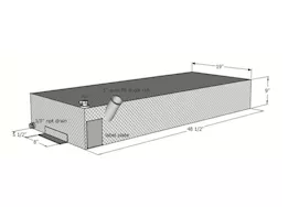 Aluminum Tank Industries, Inc. 30 gal diesel rectangular auxiliary tank only, aluminum