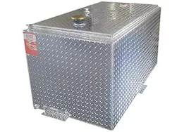 Aluminum Tank Industries, Inc. Dot approved - 98 gallon black rectangle diamond plate aluminum double wall refu