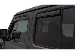 Auto Ventshade Smoke In-Channel Ventvisors - 4-Piece Set for Wrangler Unlimited ONLY