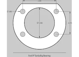 Baer Brake Systems General fit ford 9 inch early big bearing  pro+ rr w park