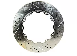 Baer Brake Systems Rotor rings, 14in dia, 1.150in thick, 12 on 8.5in bolt, left, slot/drilled, zin