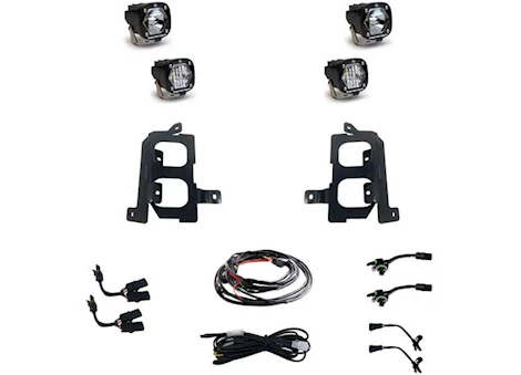 Baja Designs 20-22 SIERRA 2500HD/3500HD S1 DUAL FOG POCKET KIT WIDE CORNERING/SPOT/CLEAR/CLEA